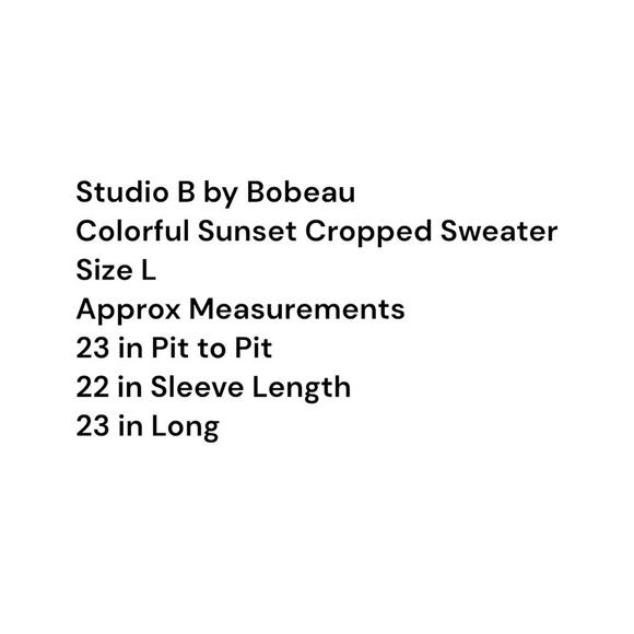 Studio B by Bobeau Sunrise Pink Tan Crewneck Cozy Ribbed Sweater Size L - Picture 4 of 9